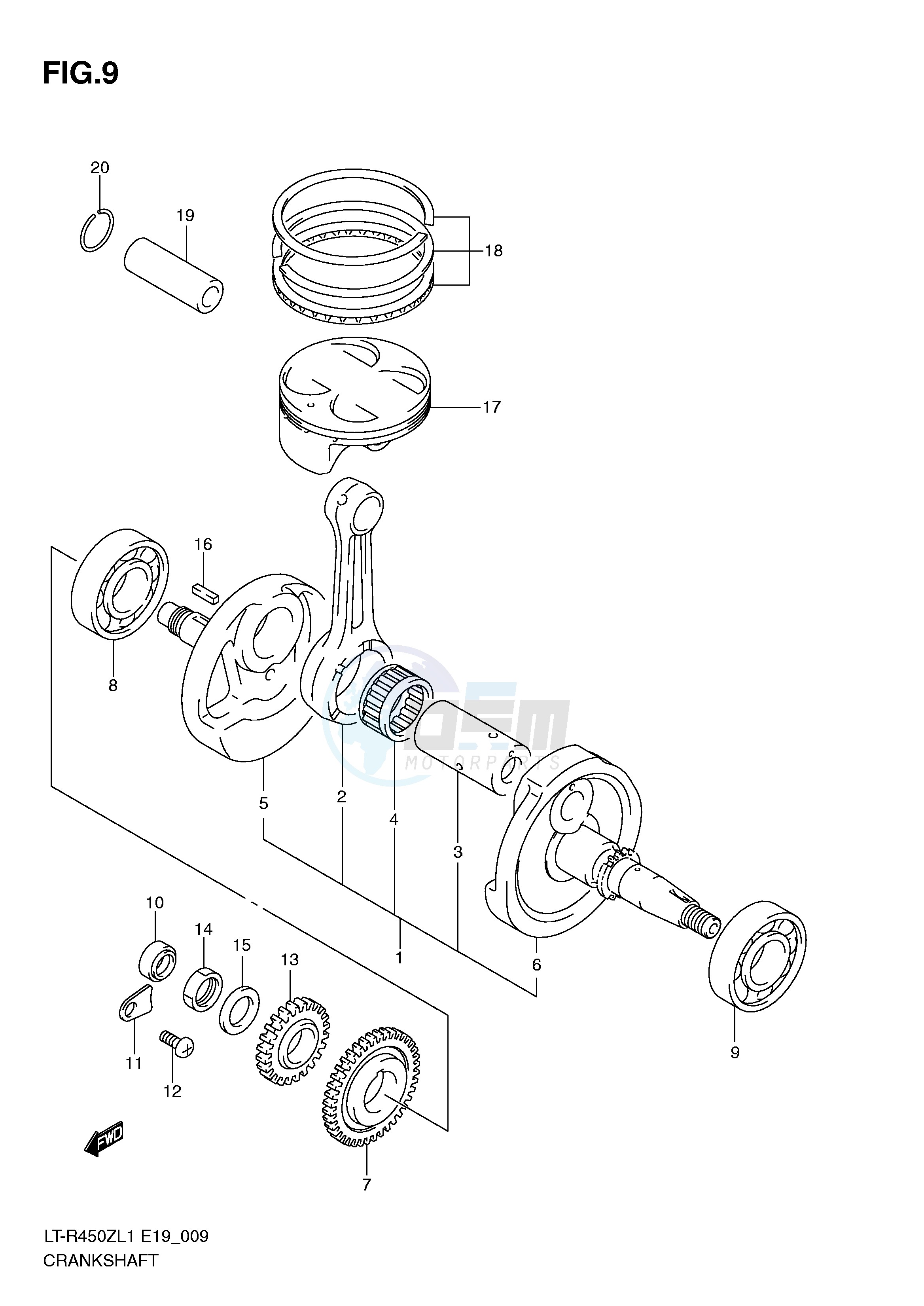 CRANKSHAFT (LT-R450L1 E19) blueprint