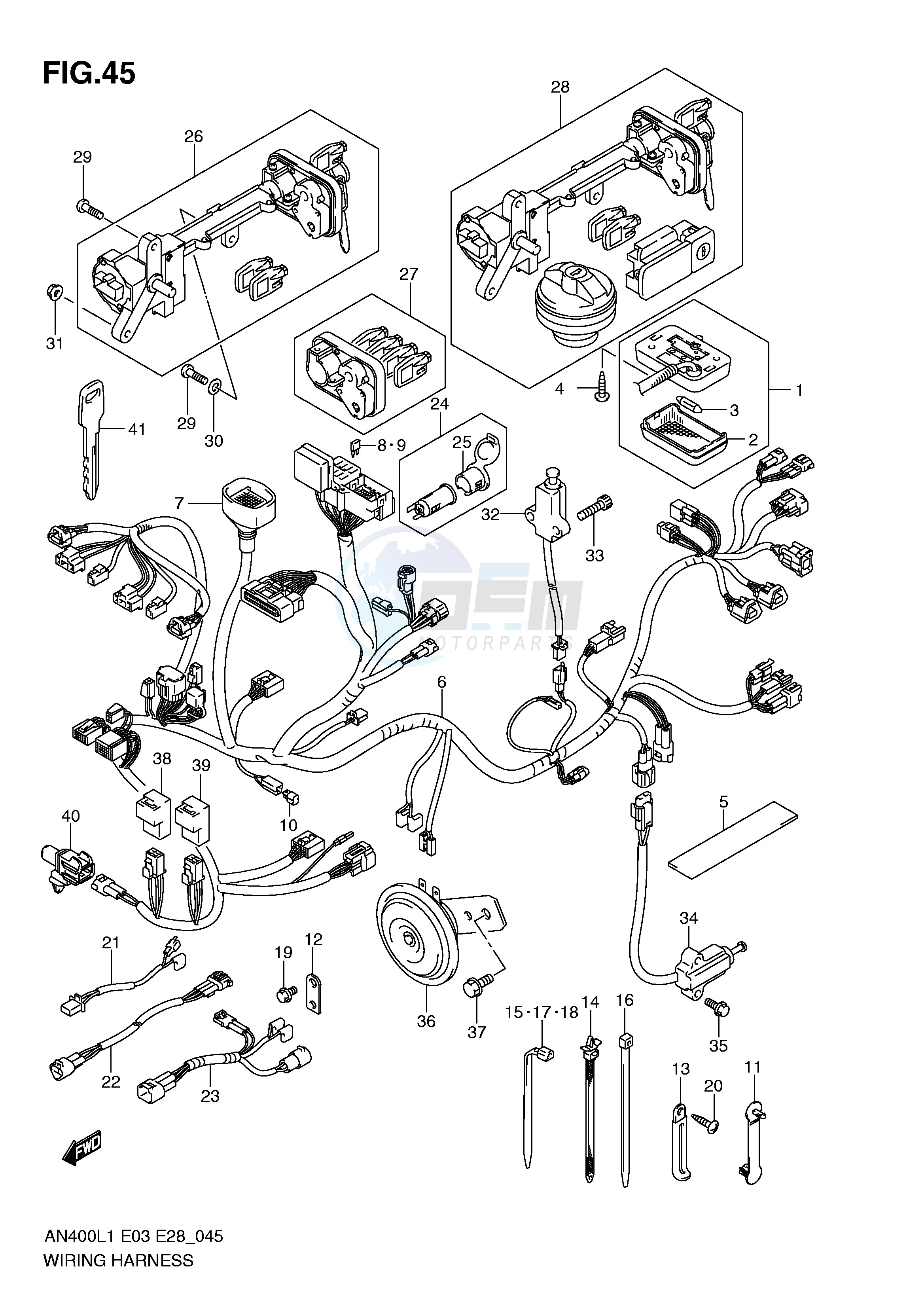 WIRING HARNESS (AN400L1 E3) image