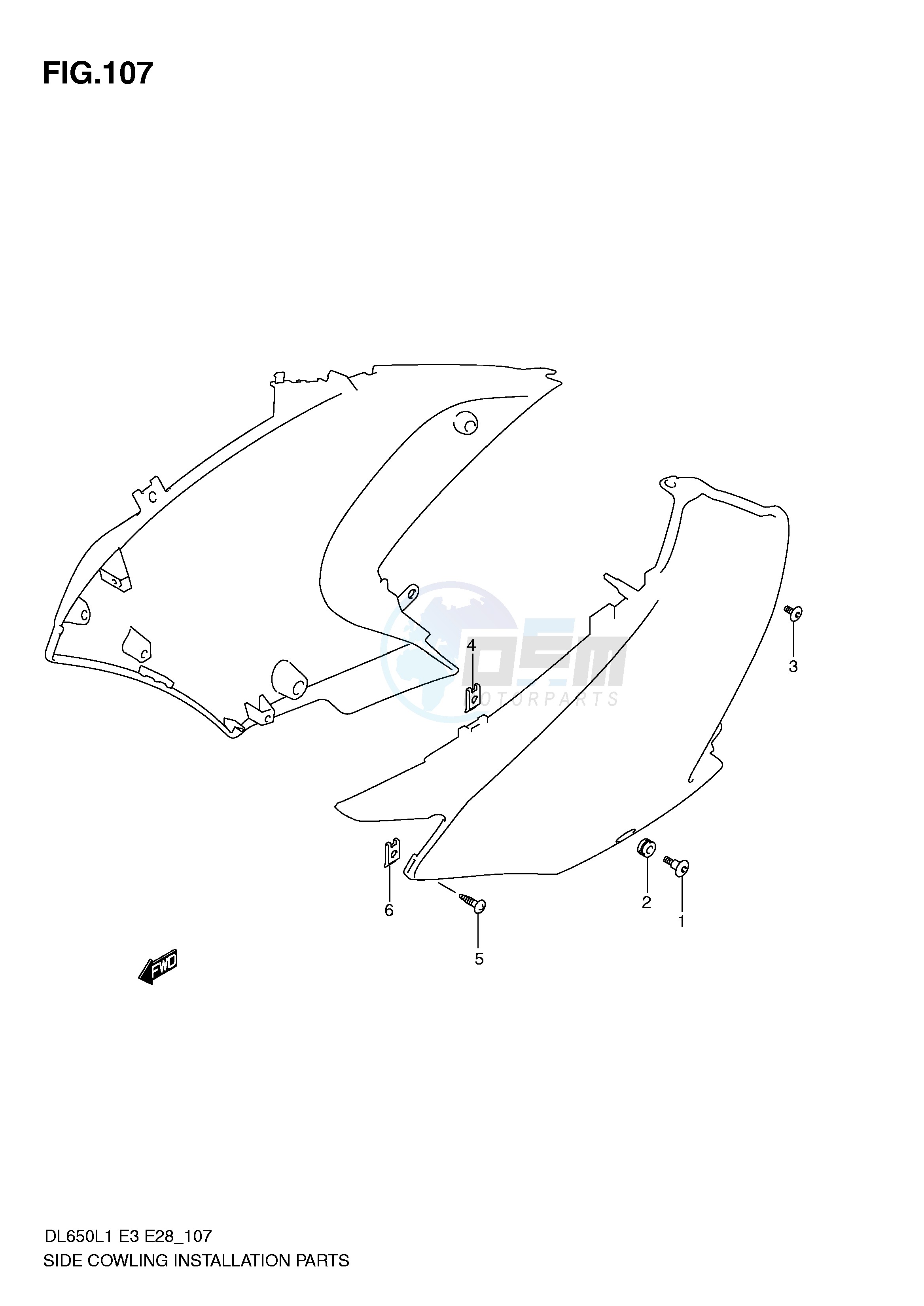 SIDE COWLING INSTALLATION PARTS image