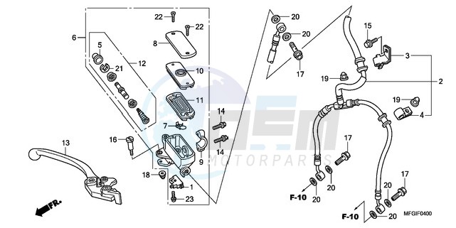 FR. BRAKE MASTER CYLINDER (CB600F/F3) image