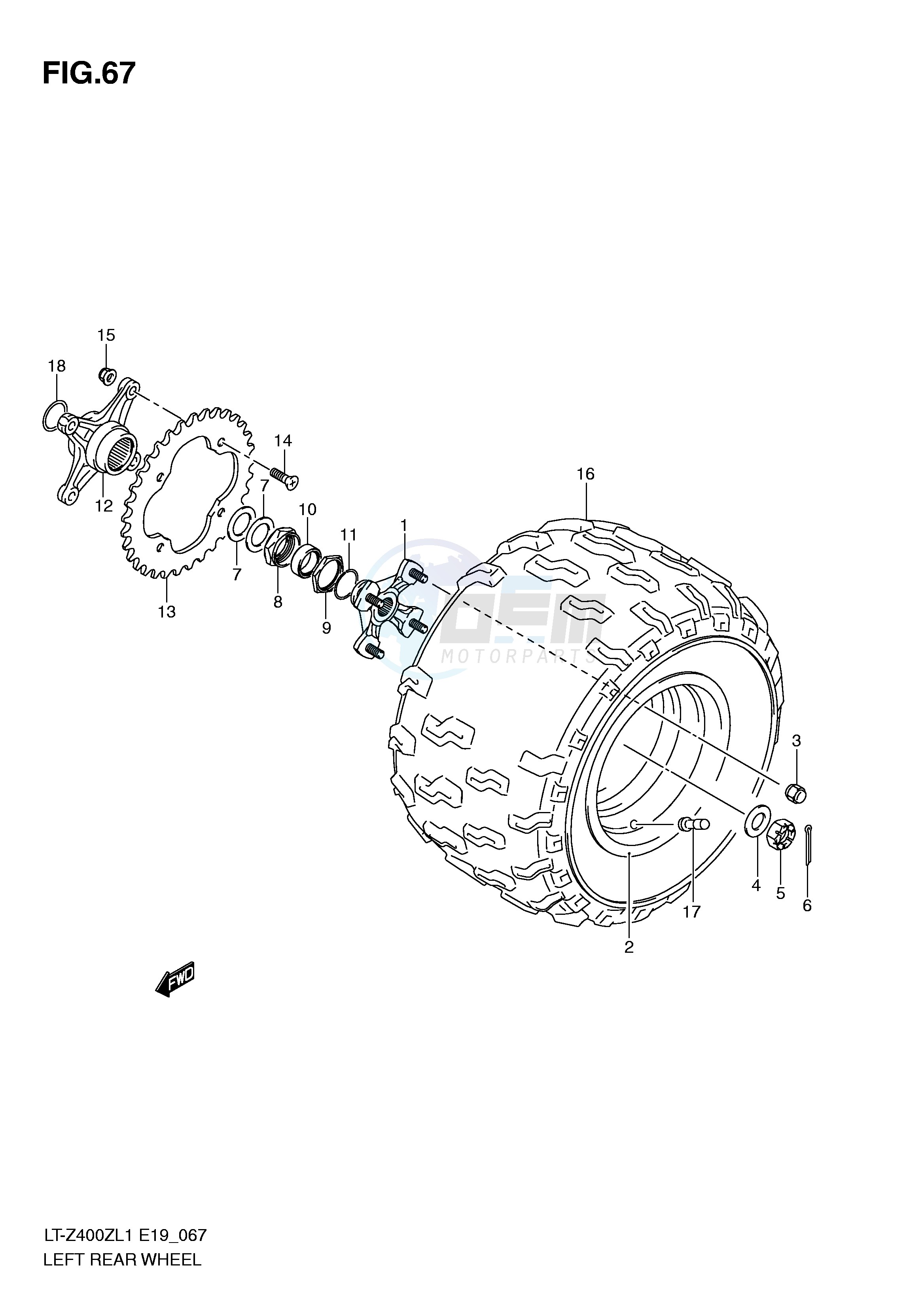 LEFT REAR WHEEL (LT-Z400ZL1 E19) image