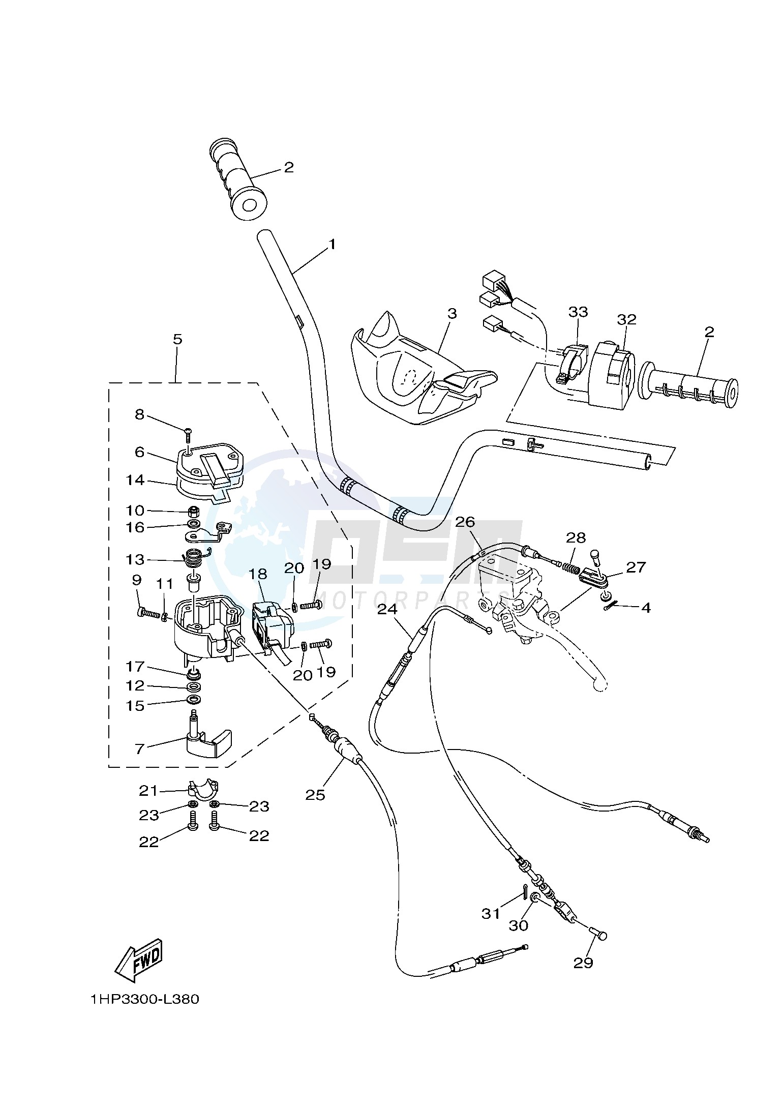 STEERING HANDLE & CABLE image