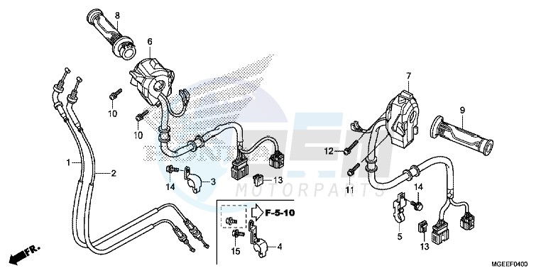 SWITCH/ CABLE ( VFR1200FD) blueprint