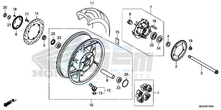 REAR WHEEL (CB1100NA/ NAD) image