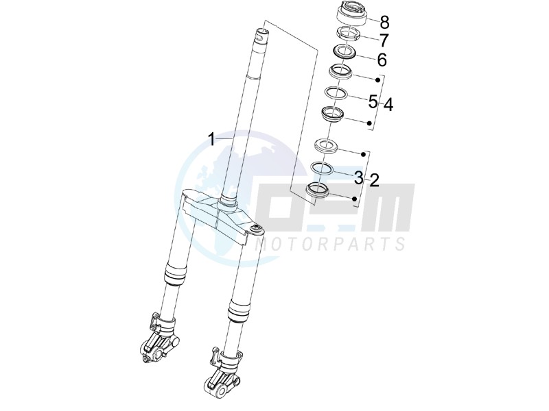 Fork steering tube - Steering bearing unit image
