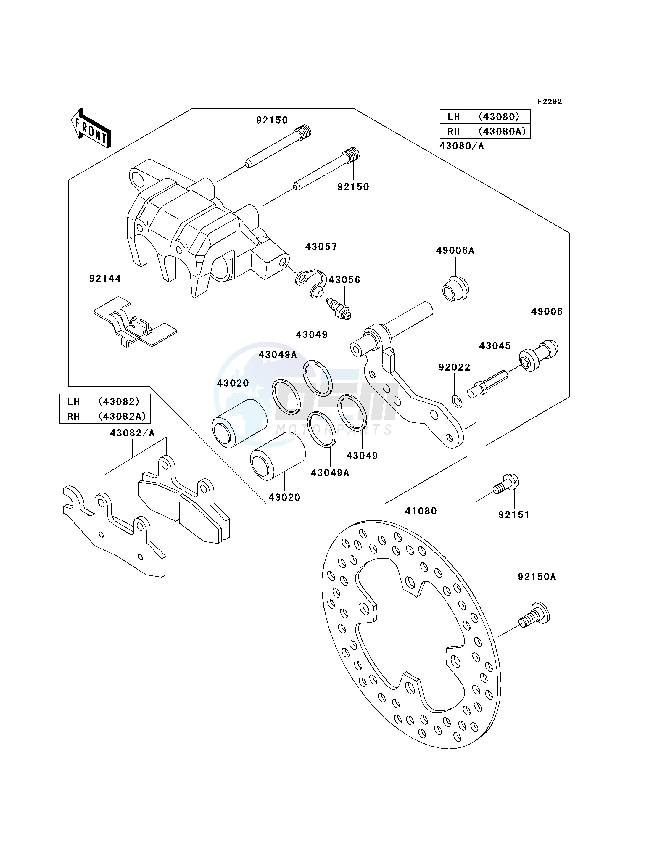 FRONT BRAKE blueprint