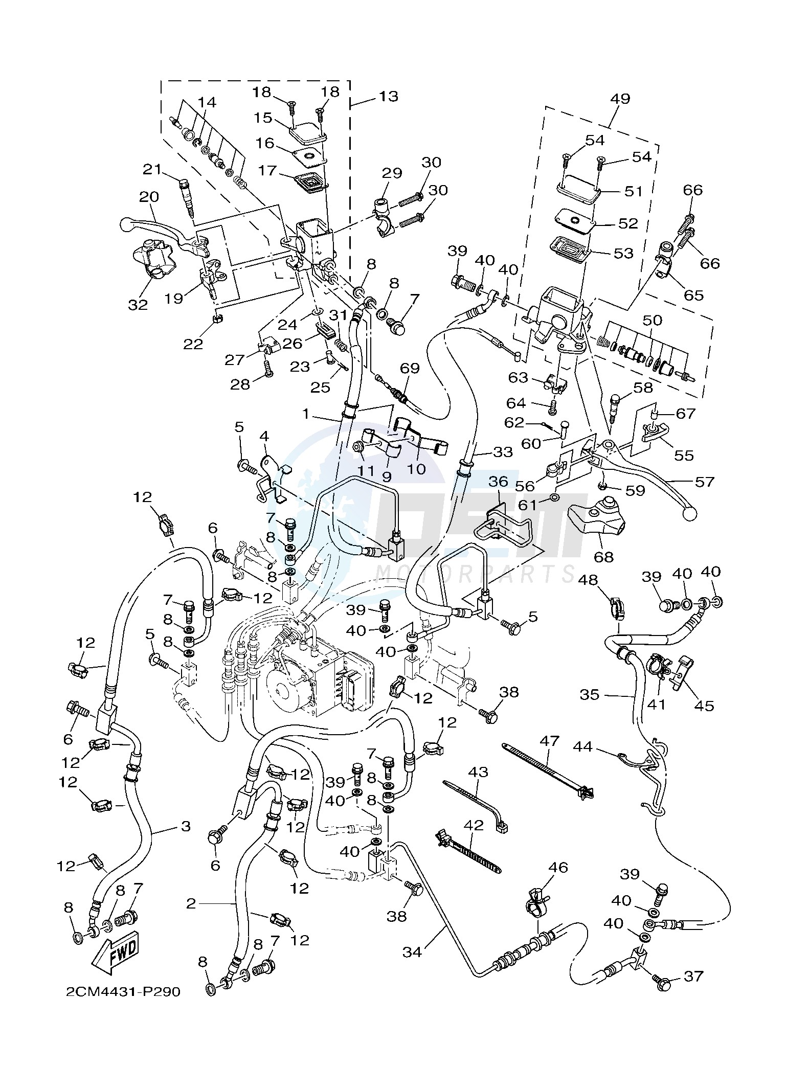 FRONT MASTER CYLINDER image