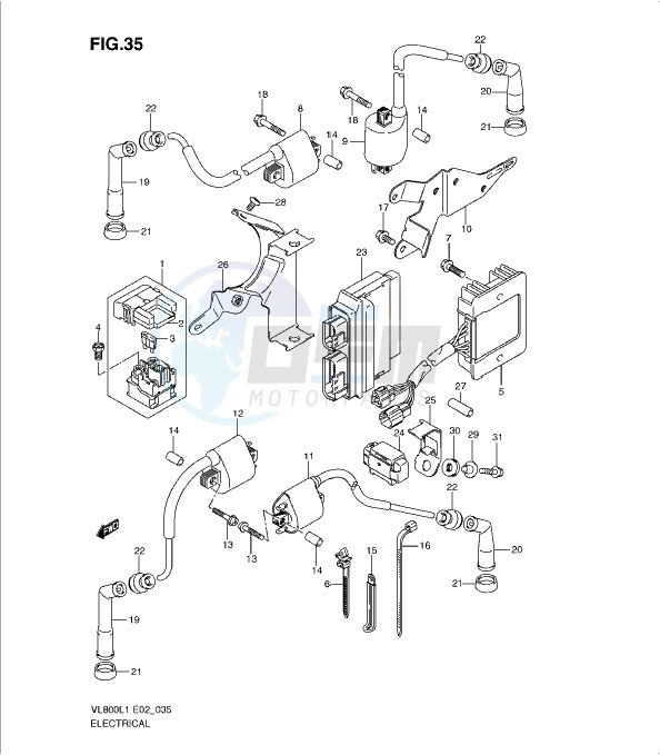ELECTRICAL (VL800UEL1 E19) blueprint