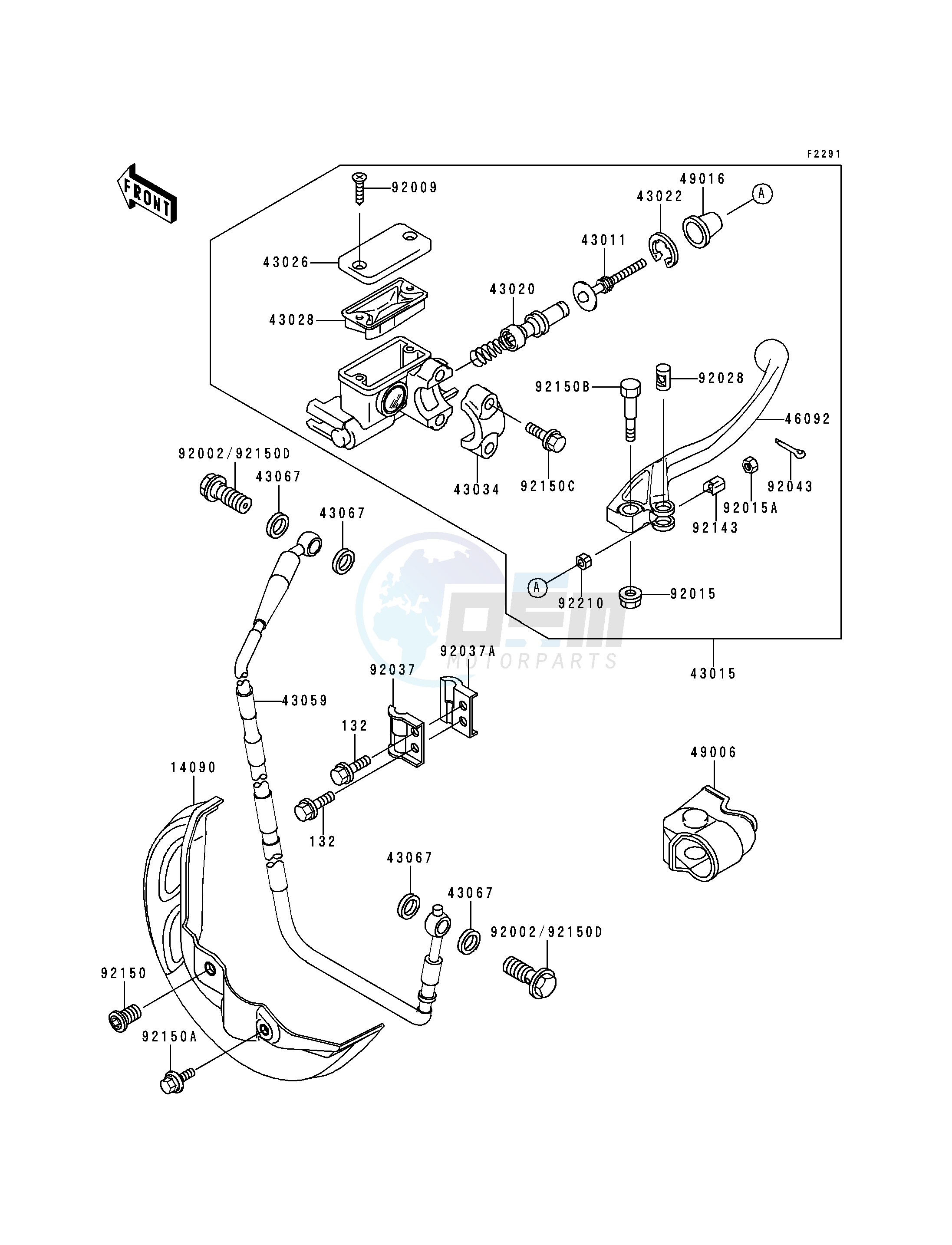 FRONT MASTER CYLINDER blueprint