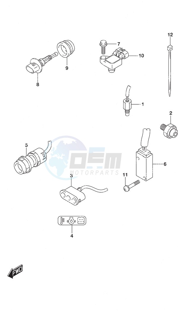 Sensor/Switch Tiller Handle w/Power Tilt image