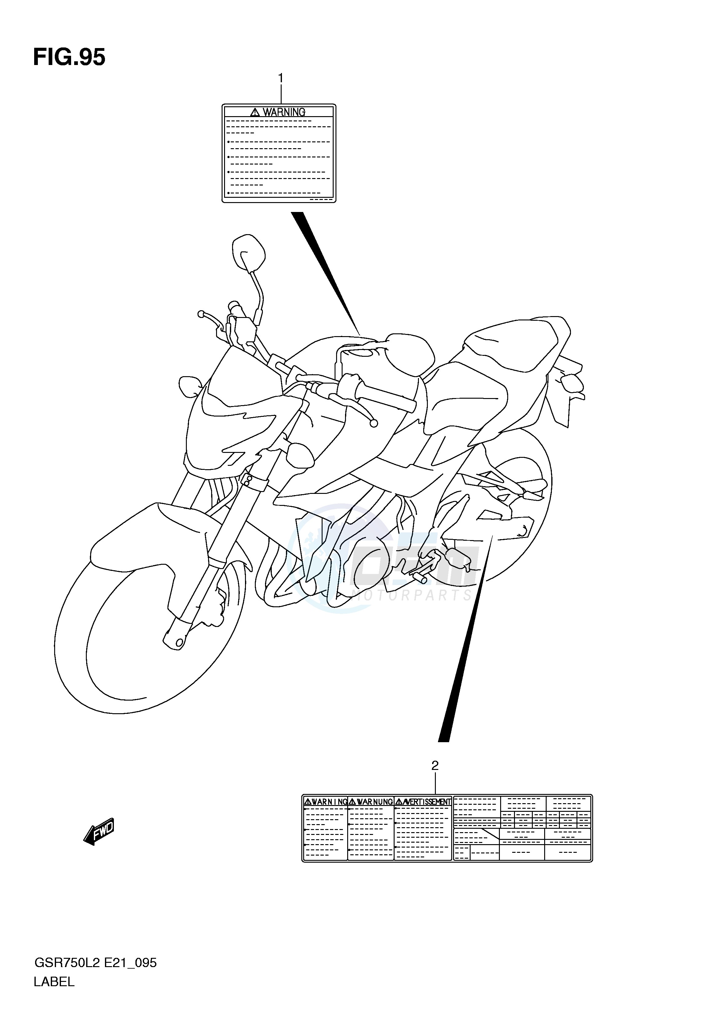 LABEL (GSR750UEL2 E21) image