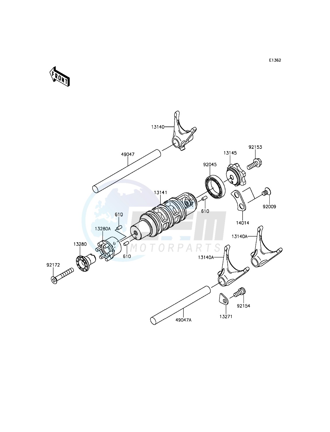 Gear Change Drum/Shift Fork(s) blueprint