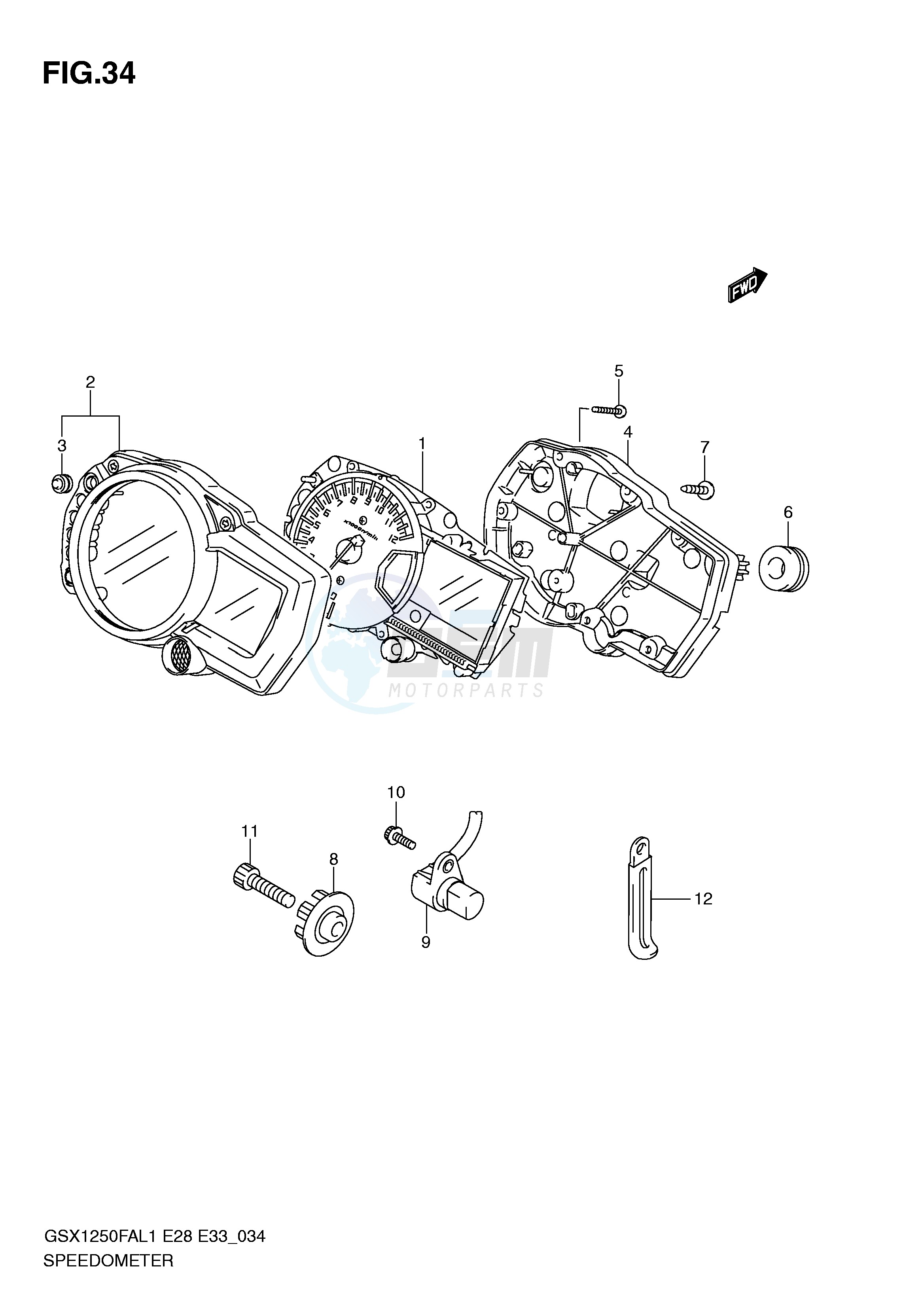 SPEEDOMETER (GSX1250FAL1 E33) image