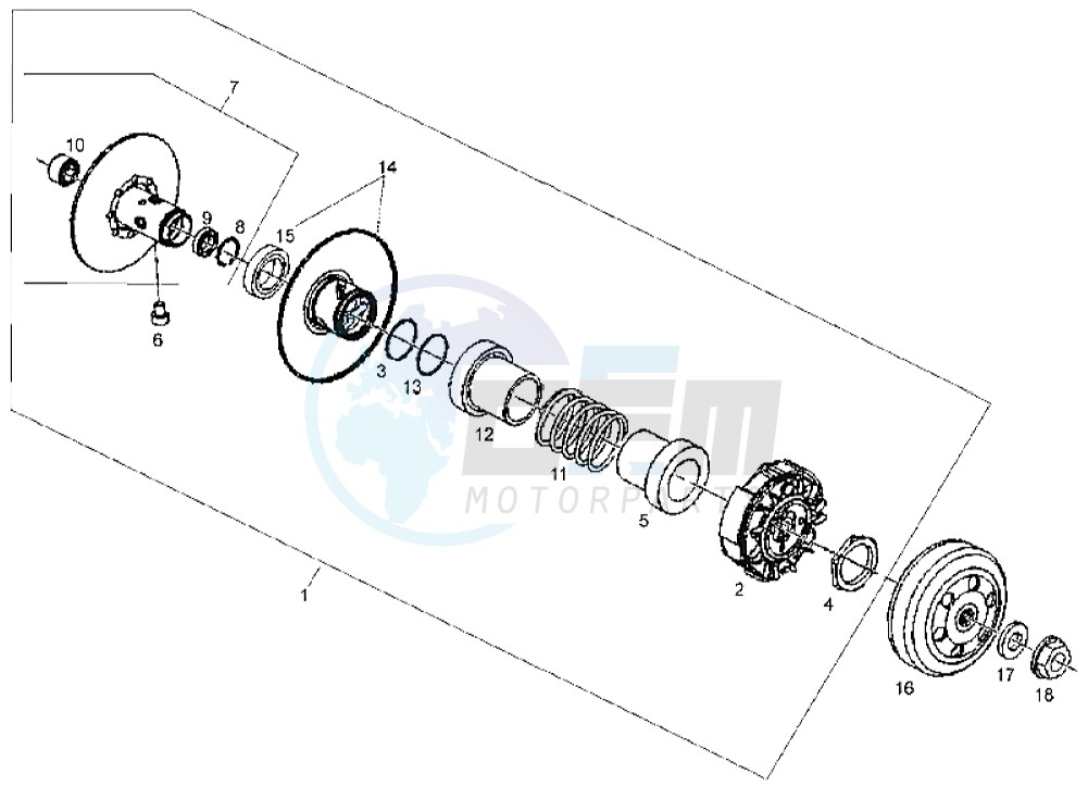 Primary Drive Pulley blueprint