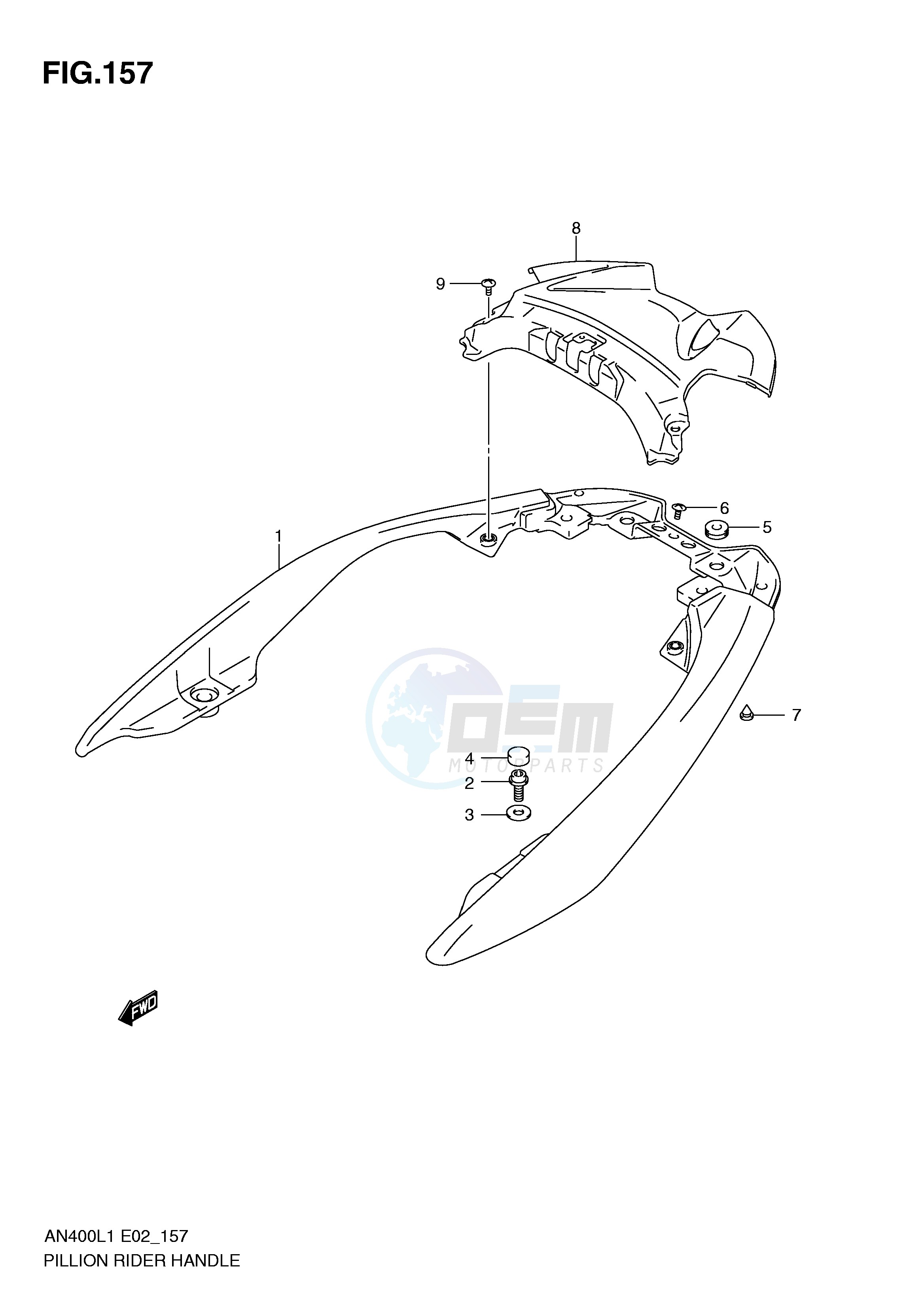 PILLION RIDER HANDLE (AN400L1 E19) image