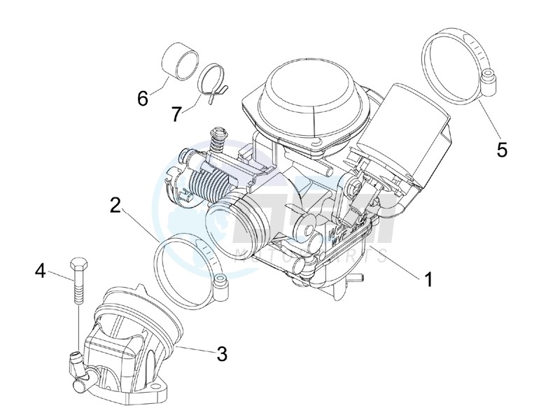 Carburettor assembly - Union pipe blueprint