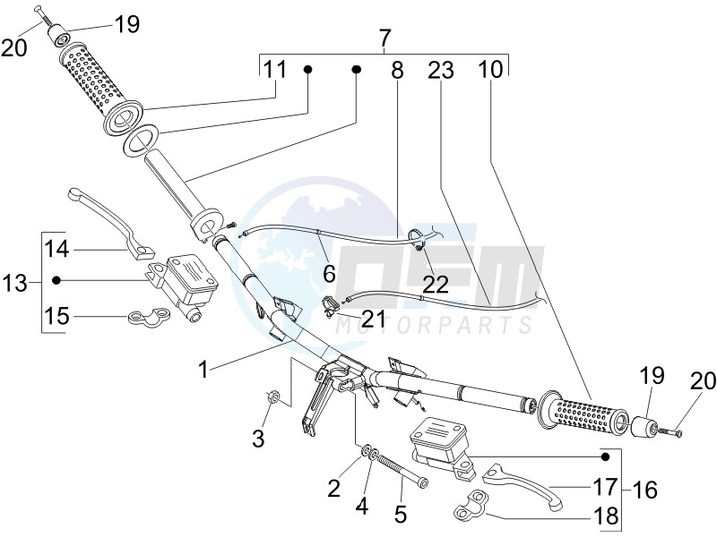 Handlebars - Master cilinder blueprint