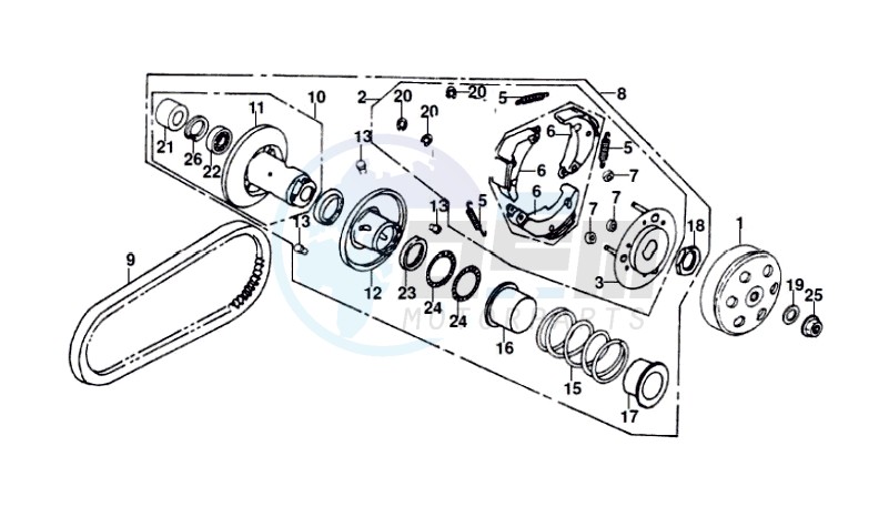 Driven pulley assy image