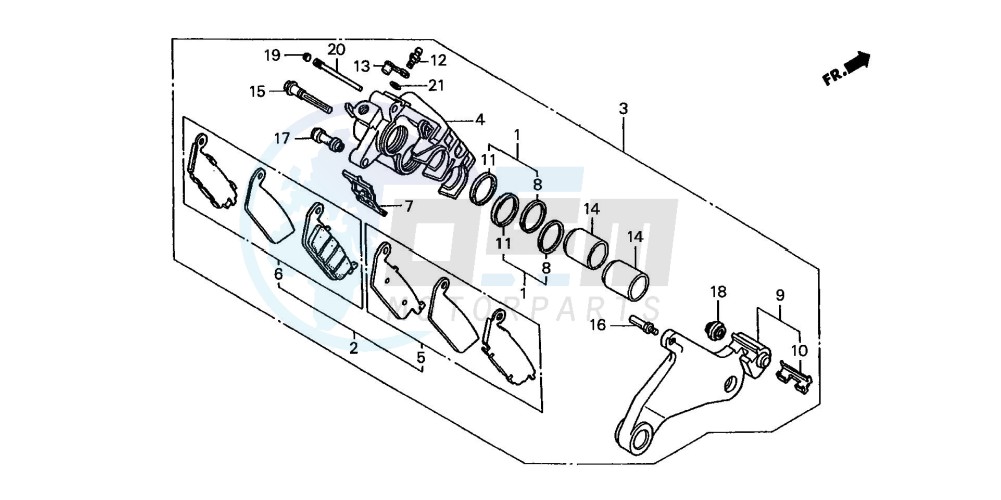 REAR BRAKE CALIPER blueprint