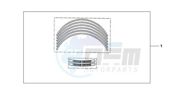 WHEEL STICKER PEARL ACID YELLOW image