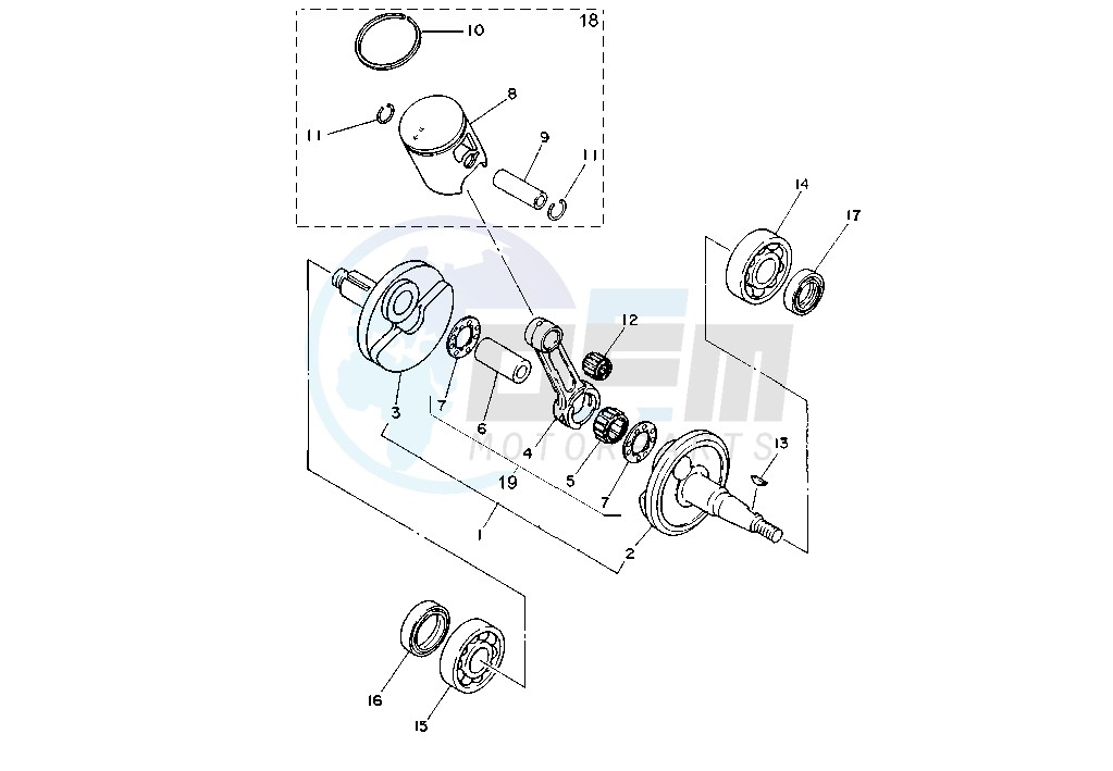 CRANKSHAFT - PISTON blueprint