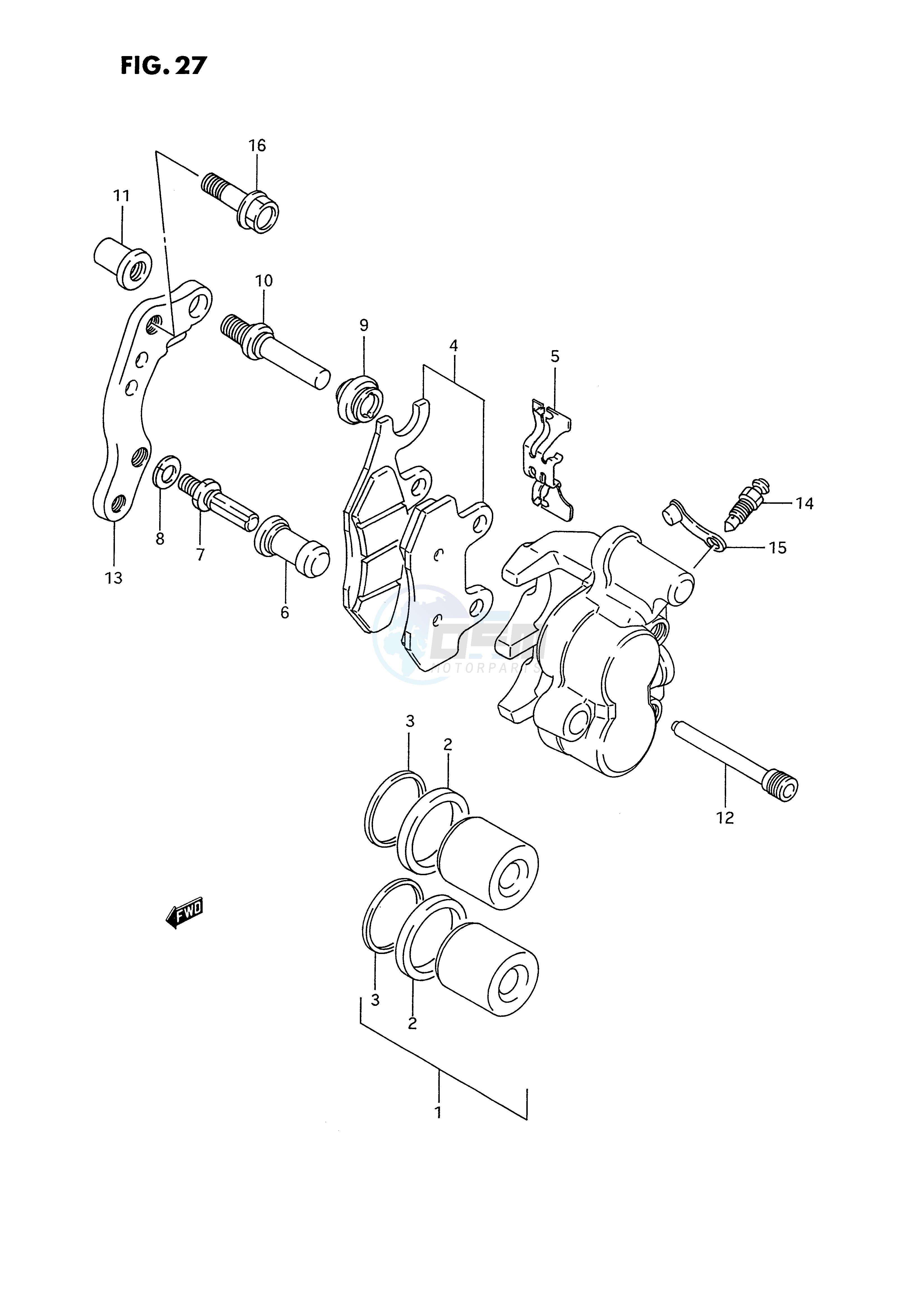 FRONT CALIPER (MODEL P R) image