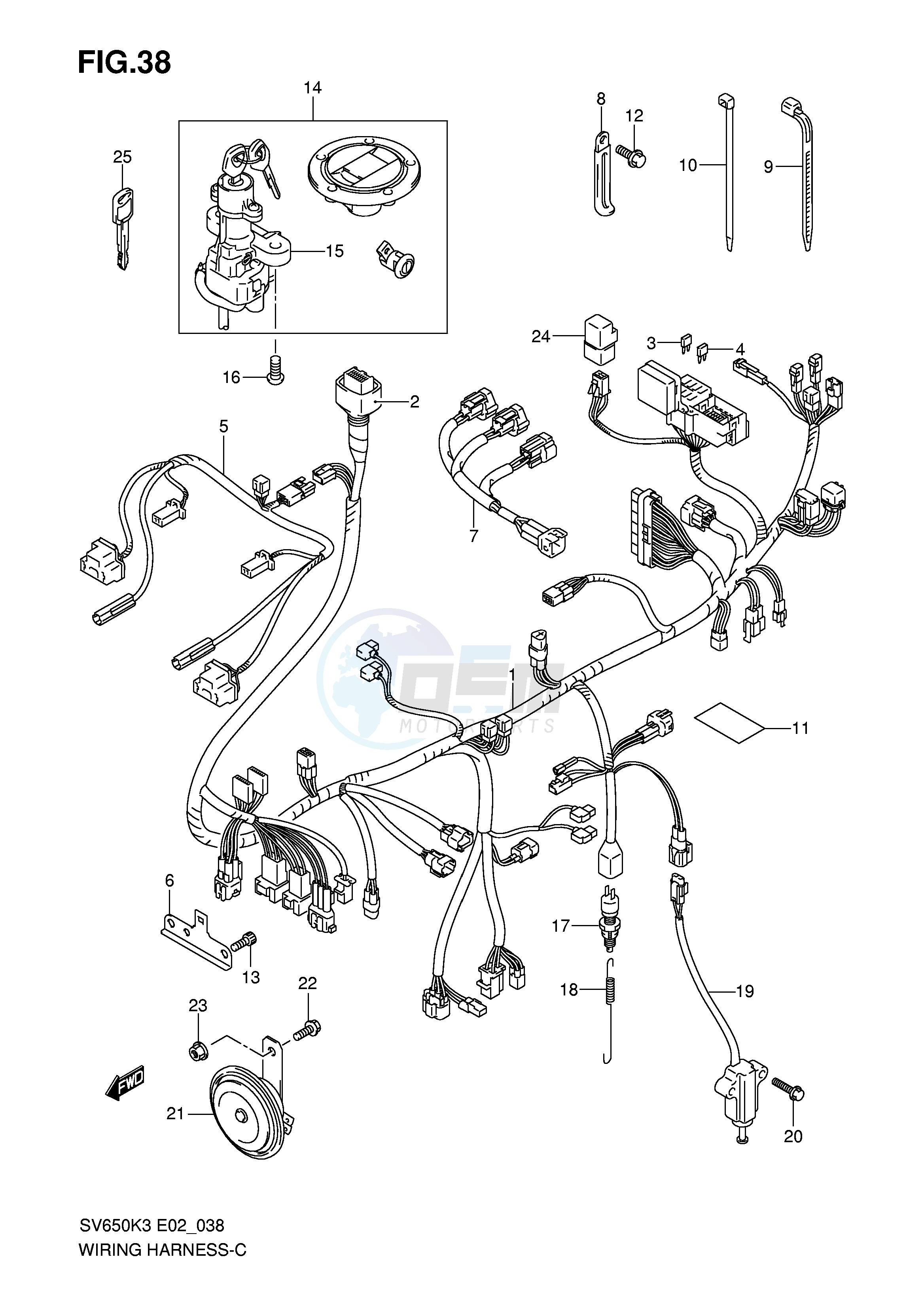 WIRING HARNESS (SV650SK3 SK4 SUK3 SUK4) image