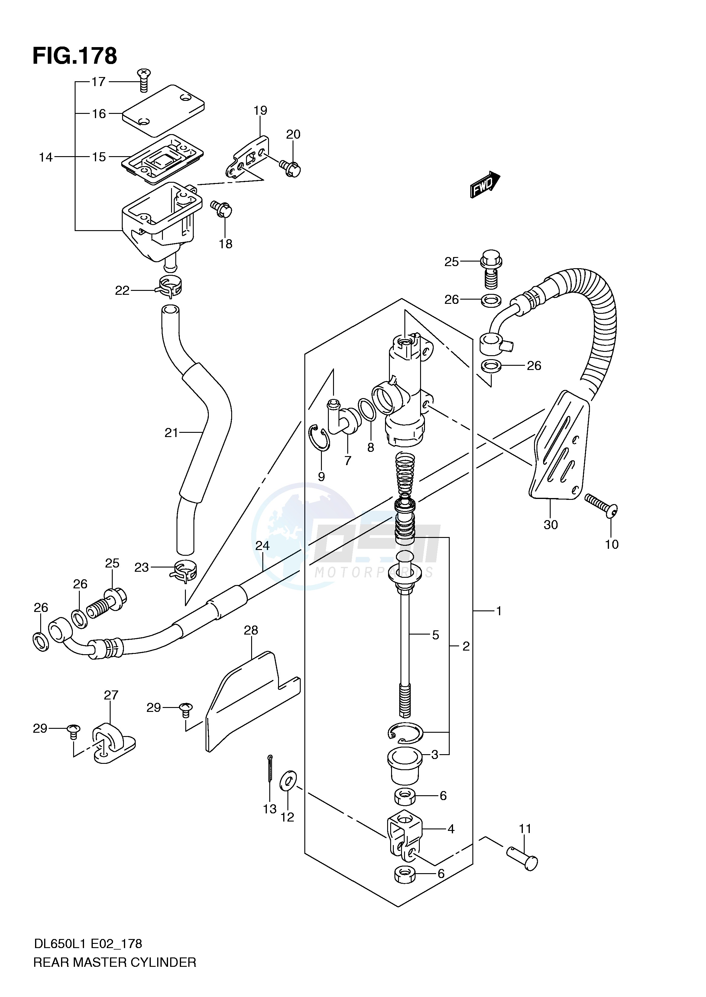 REAR MASTER CYLINDER (DL650L1 E19) image