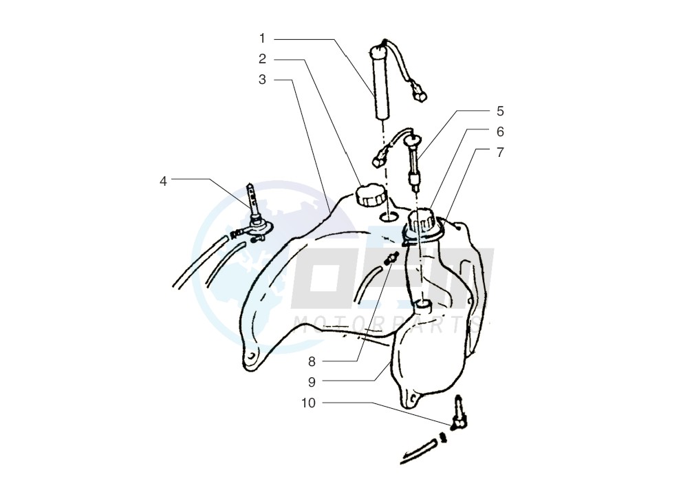 Fuel tank-Oil tank blueprint