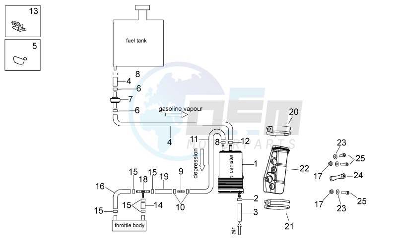 Fuel vapour recover system image