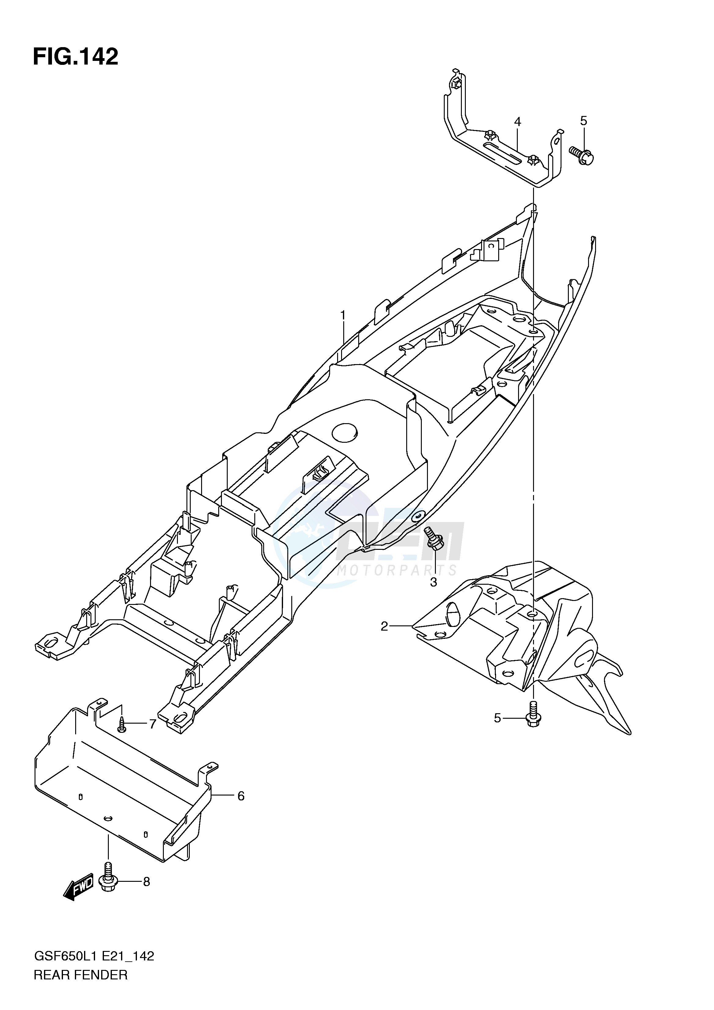 REAR FENDER (GSF650SUAL1 E21) blueprint