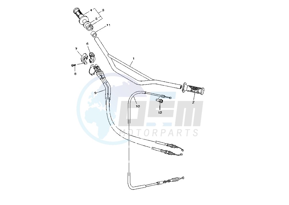 STEERING HANDLE-CABLE MY01 blueprint