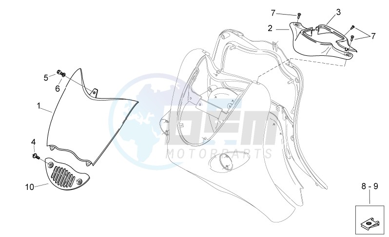 Front body - Front fairing blueprint