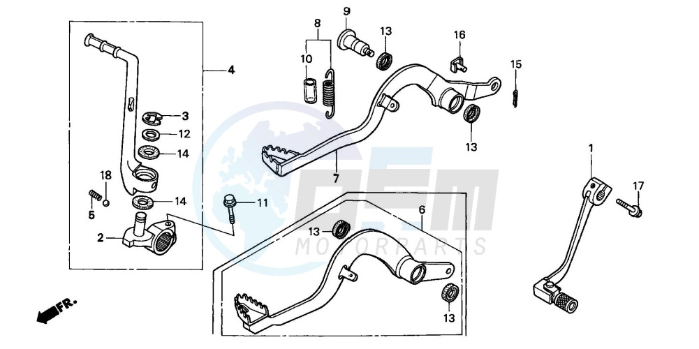 PEDAL/KICK STARTER ARM image