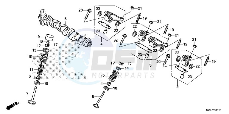 CAMSHAFT/ VALVE (REAR) image