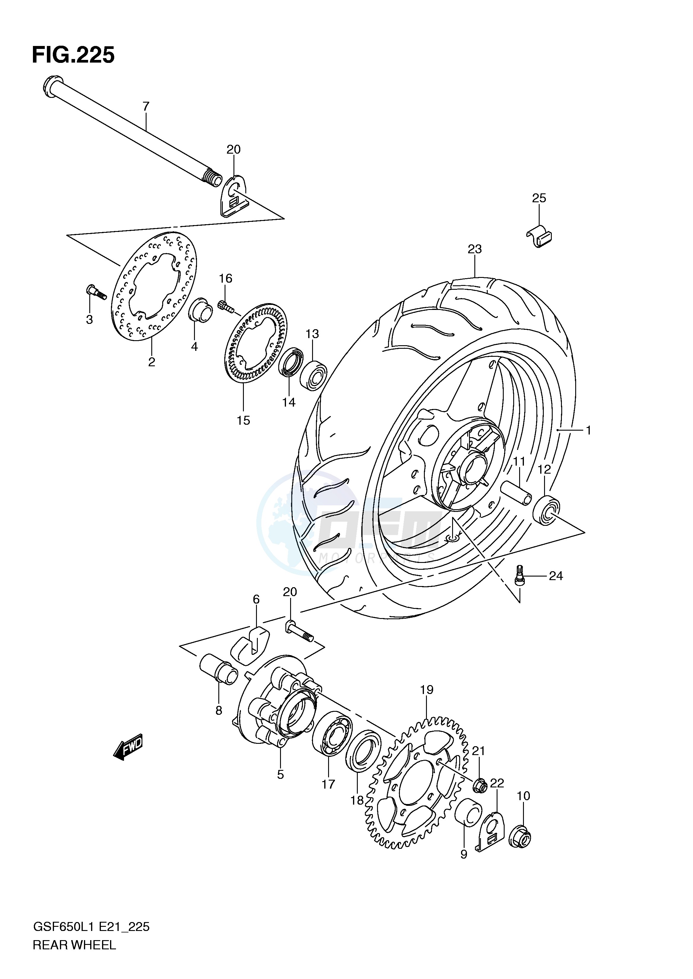 REAR WHEEL (GSF650AL1 E21) image