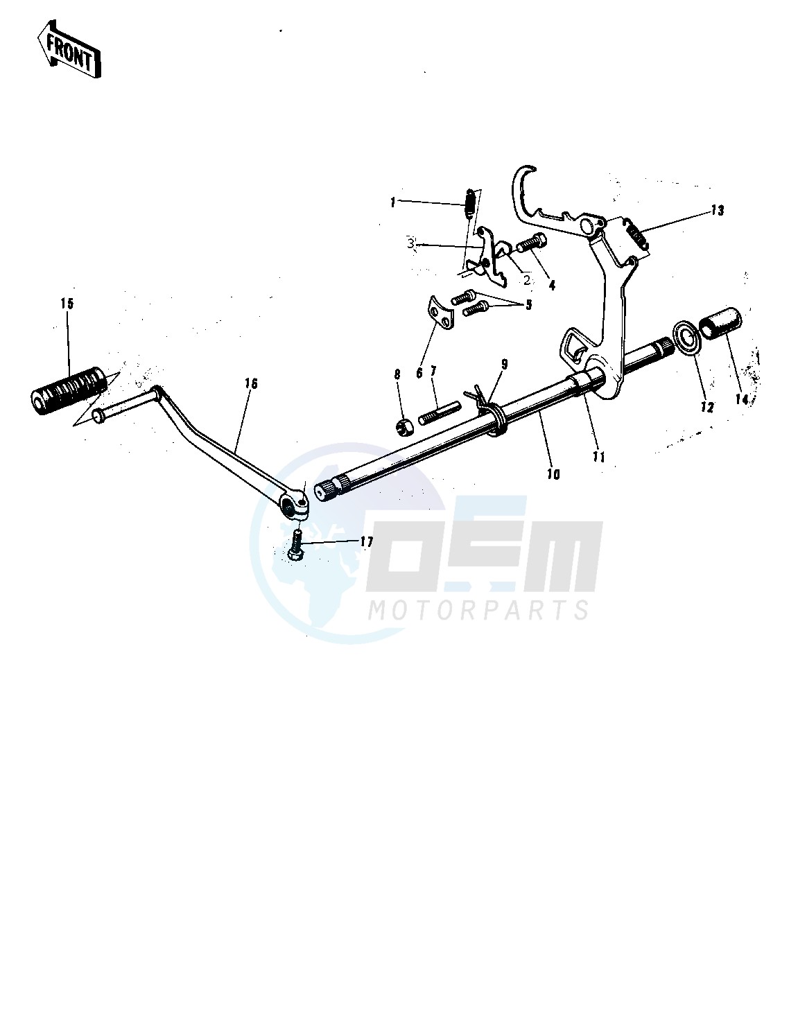 GEAR CHANGE MECHANISM -- 74-75 F9-B_F9-C 350- - blueprint