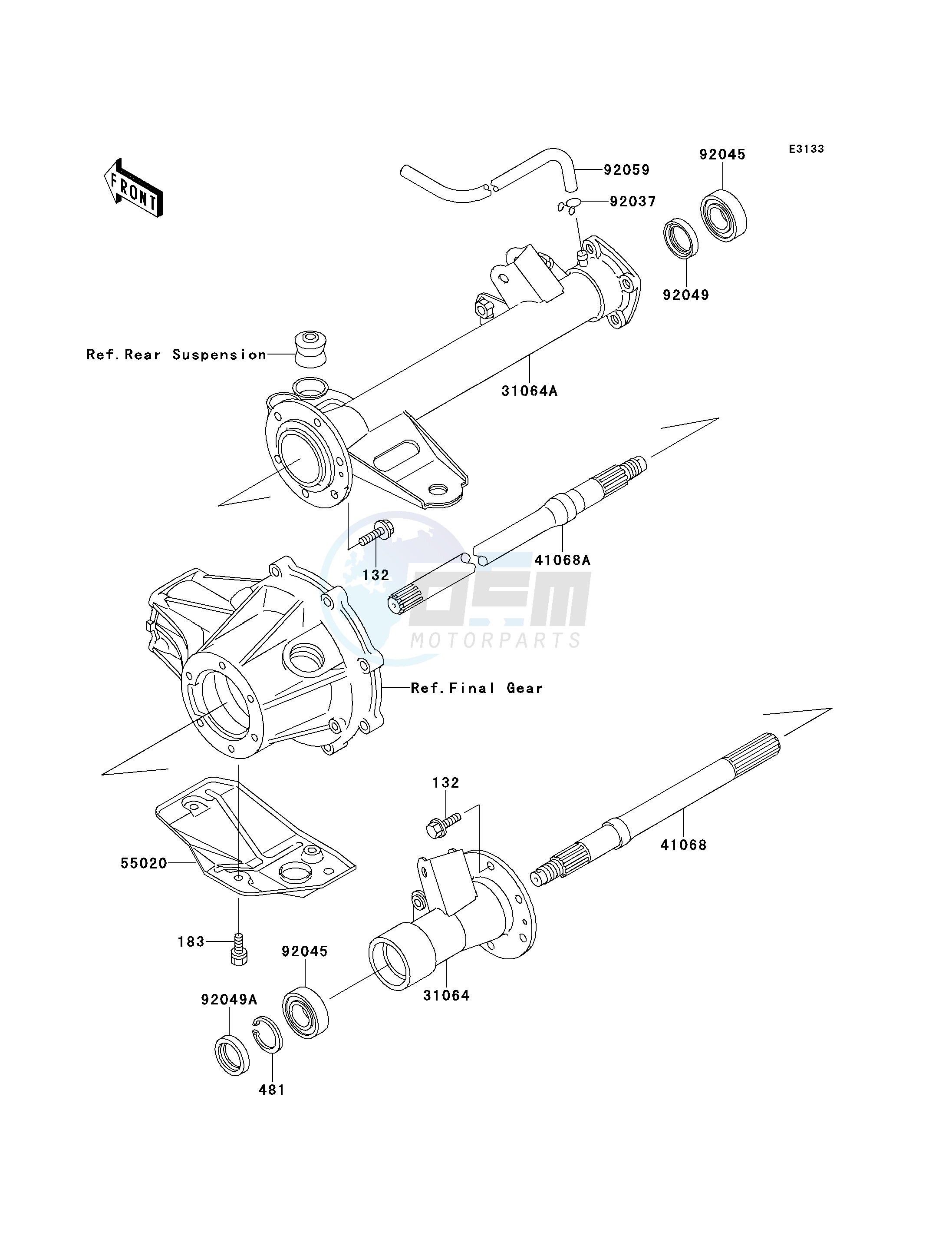 REAR AXLE blueprint