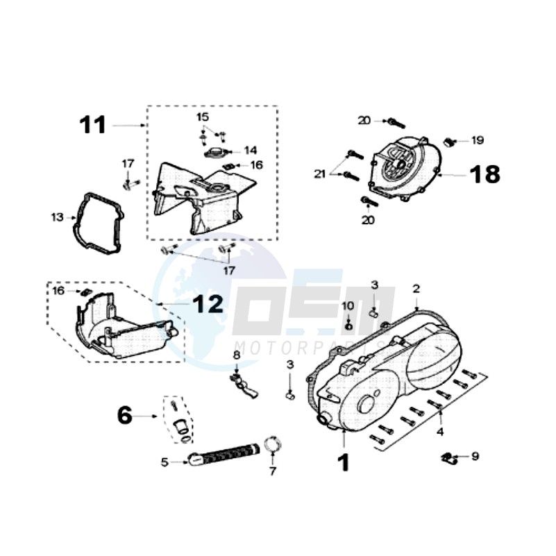 CRANKCASE COVER WITHOUT SENSOR image