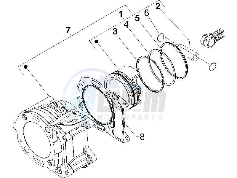 Cylinder - Piston - Wrist pin unit image
