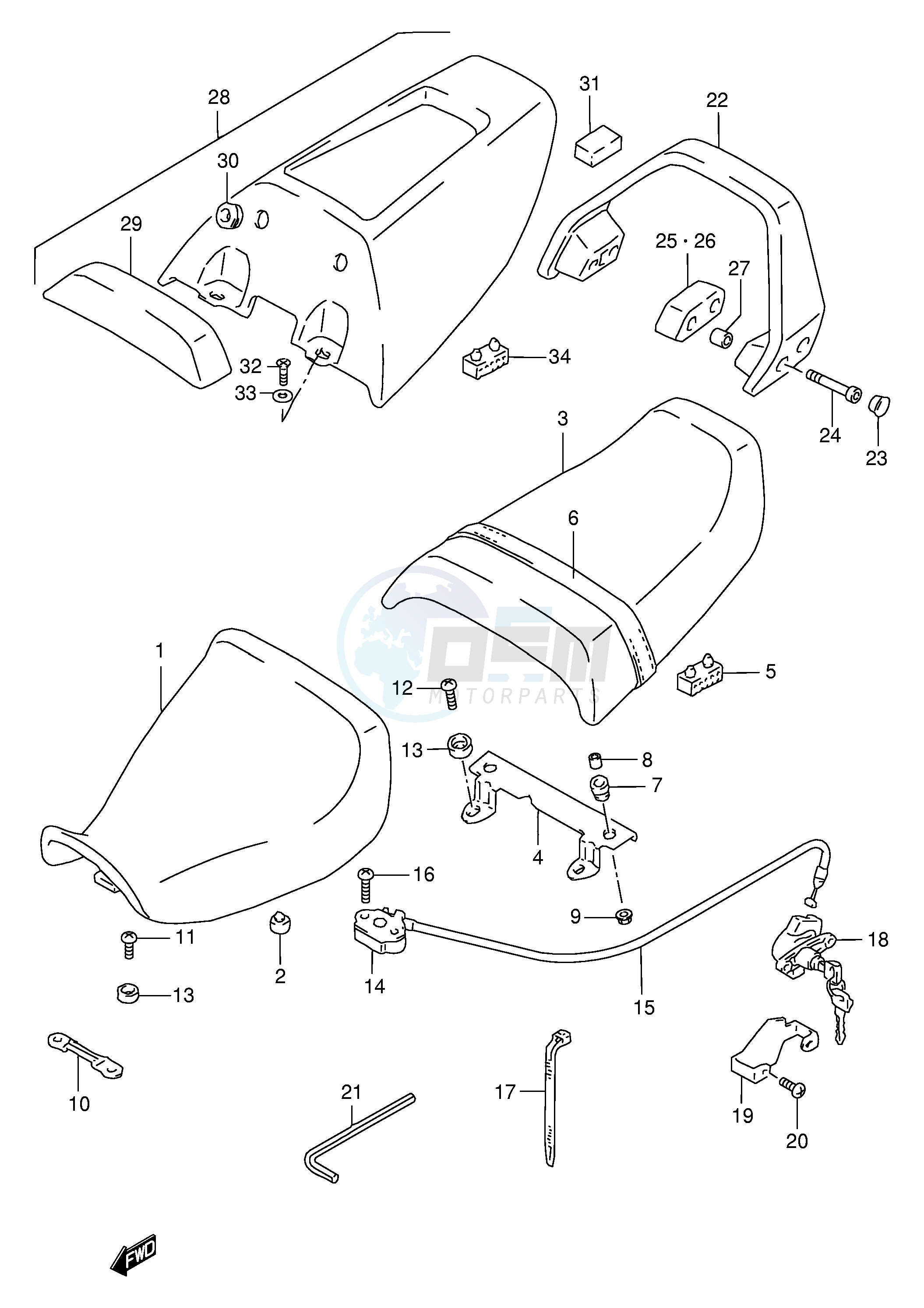 SEAT (MODEL R) blueprint