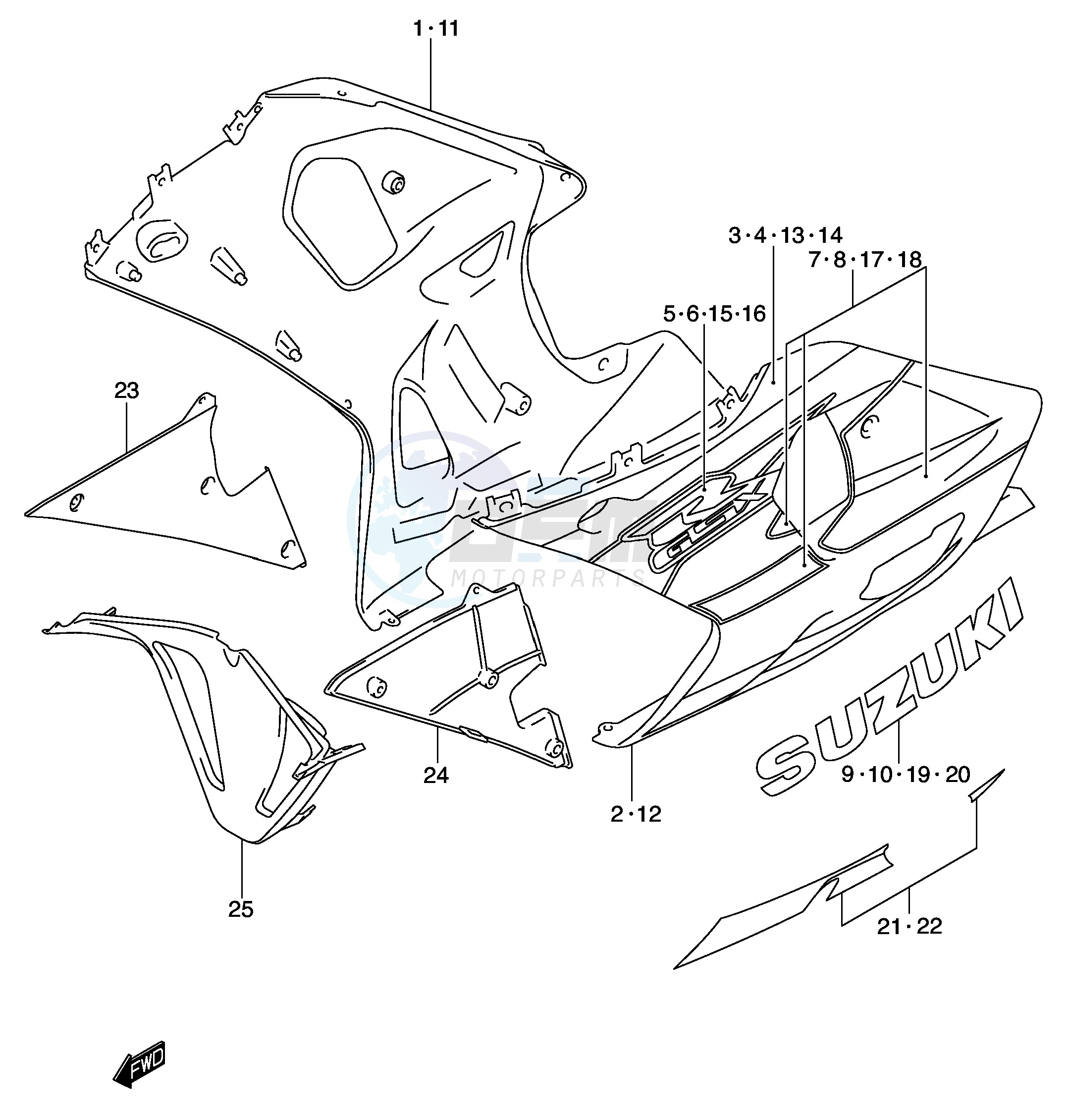 UNDER COWLING (MODEL K2) blueprint