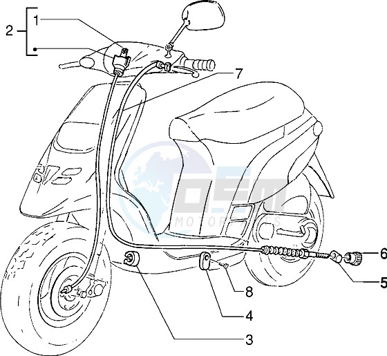 Transmissions-rear brake-speedometer (kms) image