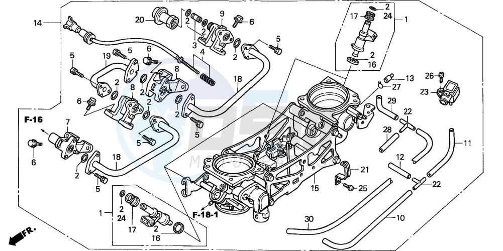 THROTTLE BODY (ASSY.) (VT R1000SPY/1) image