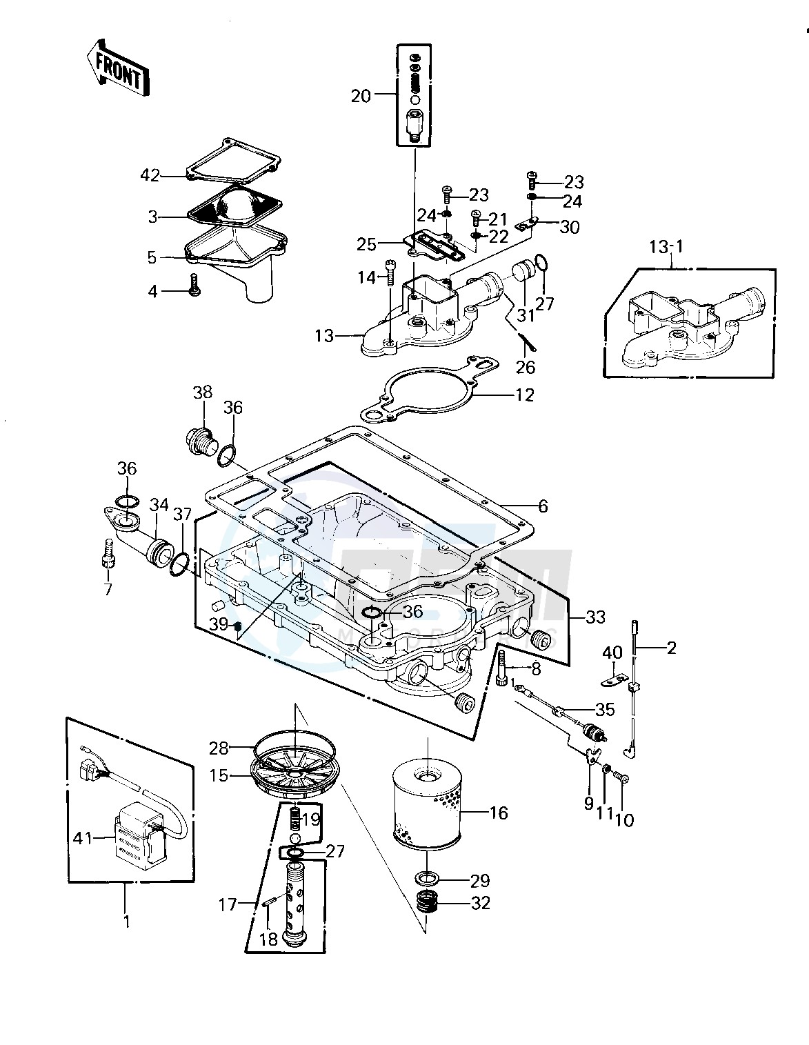 OIL PAN_OIL FILTER -- E_NO. 016038- - blueprint