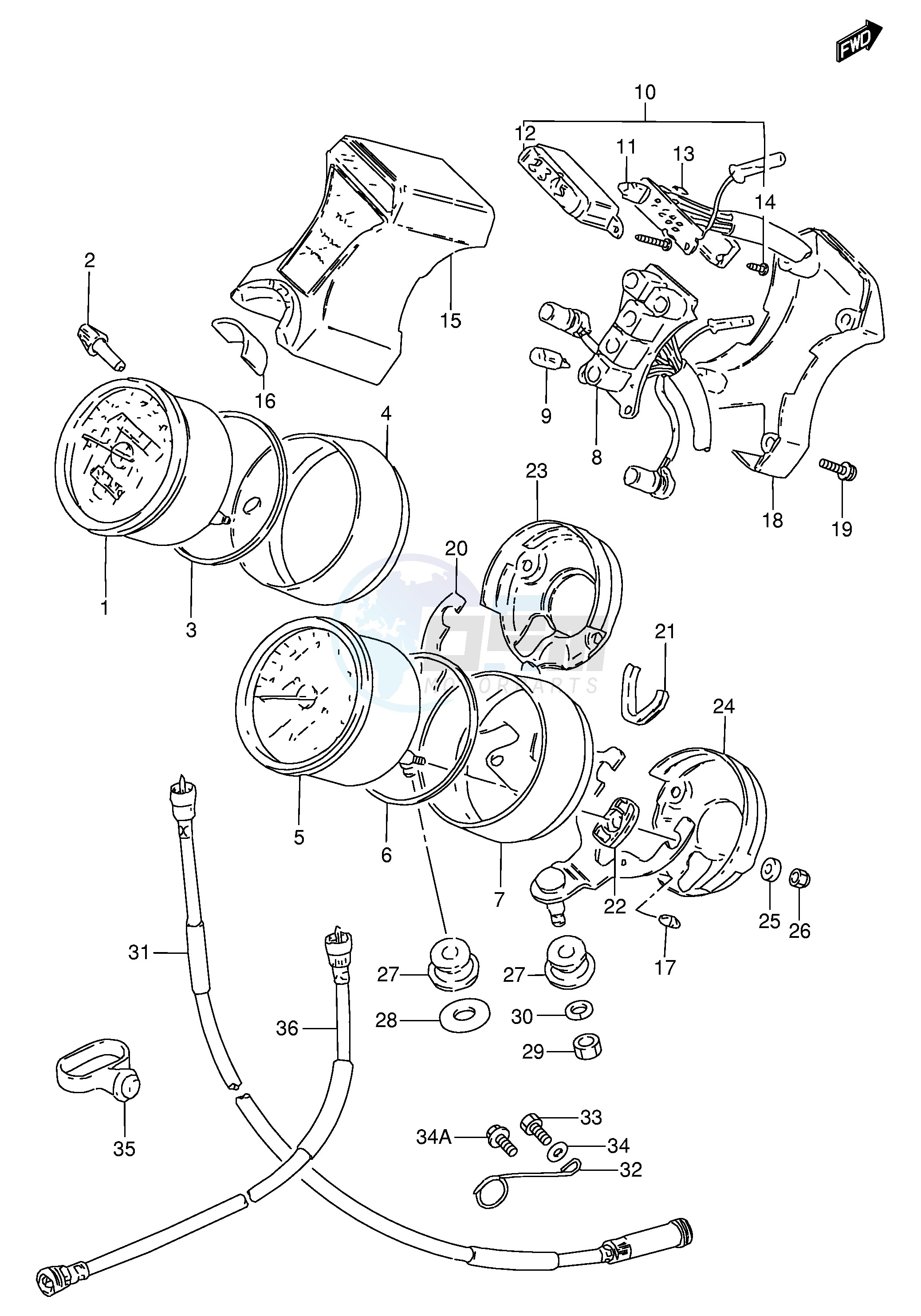 SPEEDOMETER - TACHOMETER image