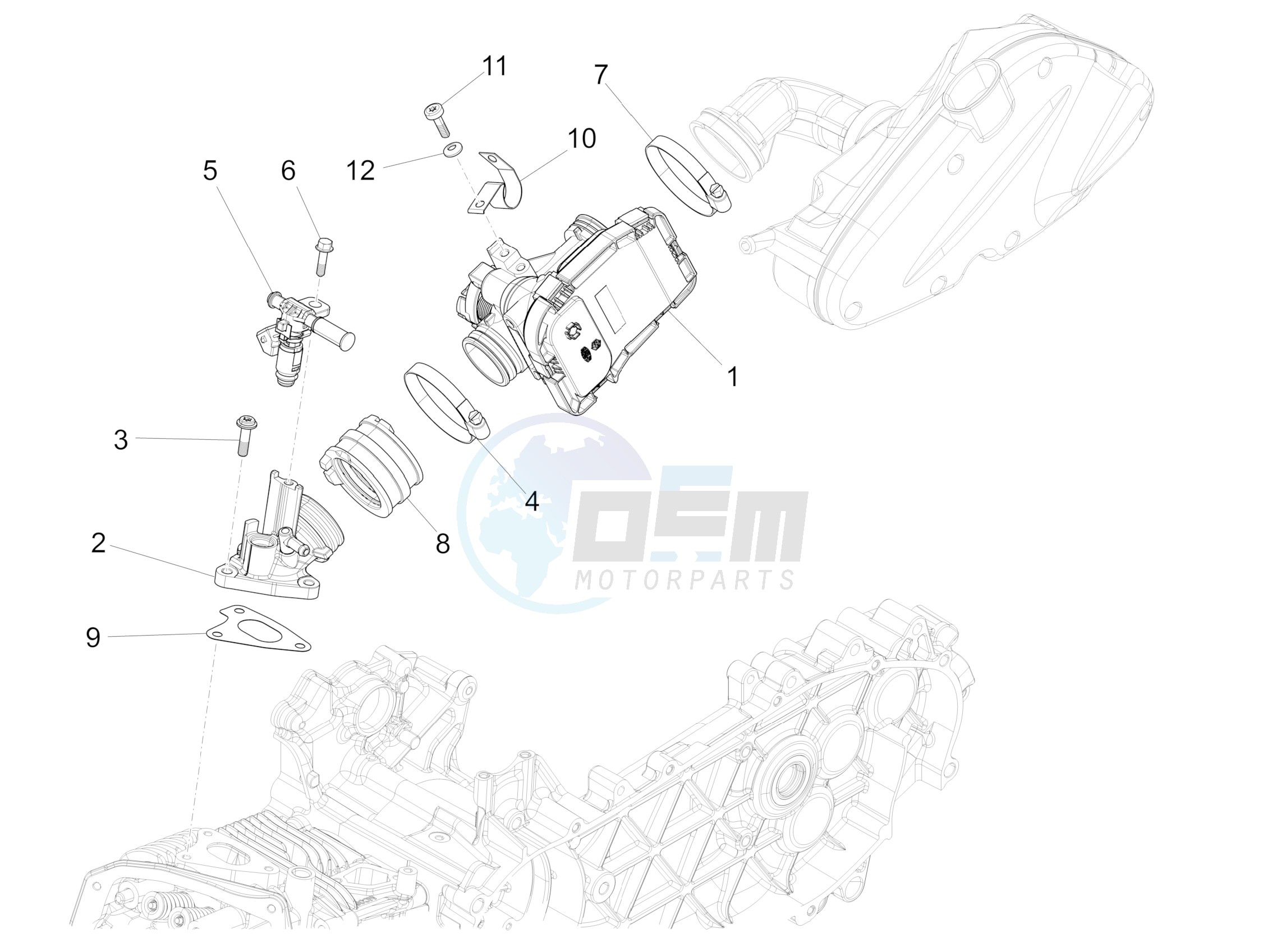 Throttle body - Injector - Induction joint image