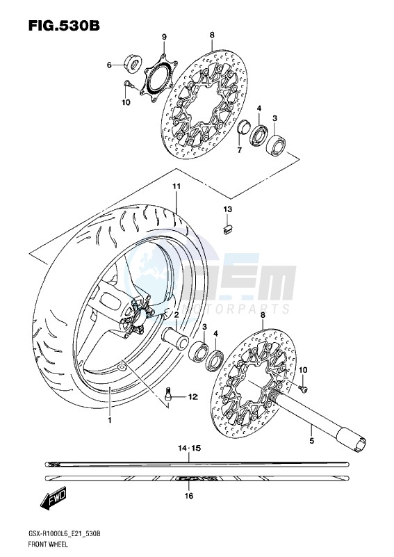 FRONT WHEEL (ABS MODELS) image