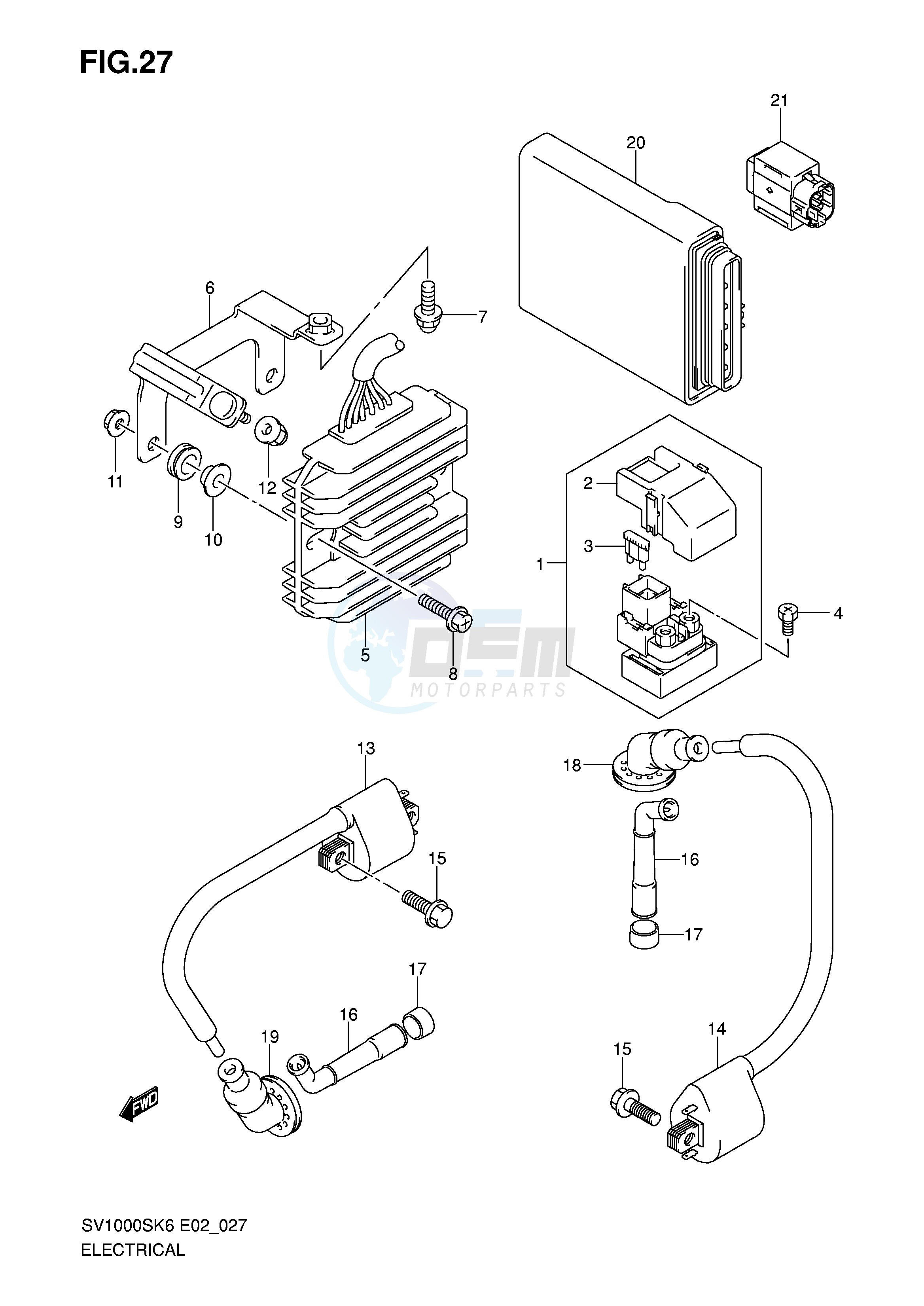 ELECTRICAL (SV1000S S1 S2) blueprint