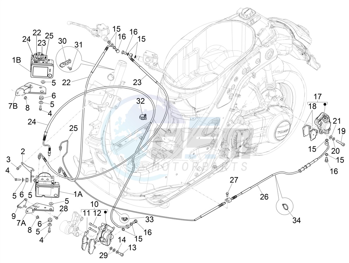 Brakes pipes - Calipers (ABS) image